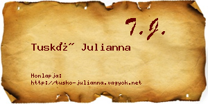 Tuskó Julianna névjegykártya